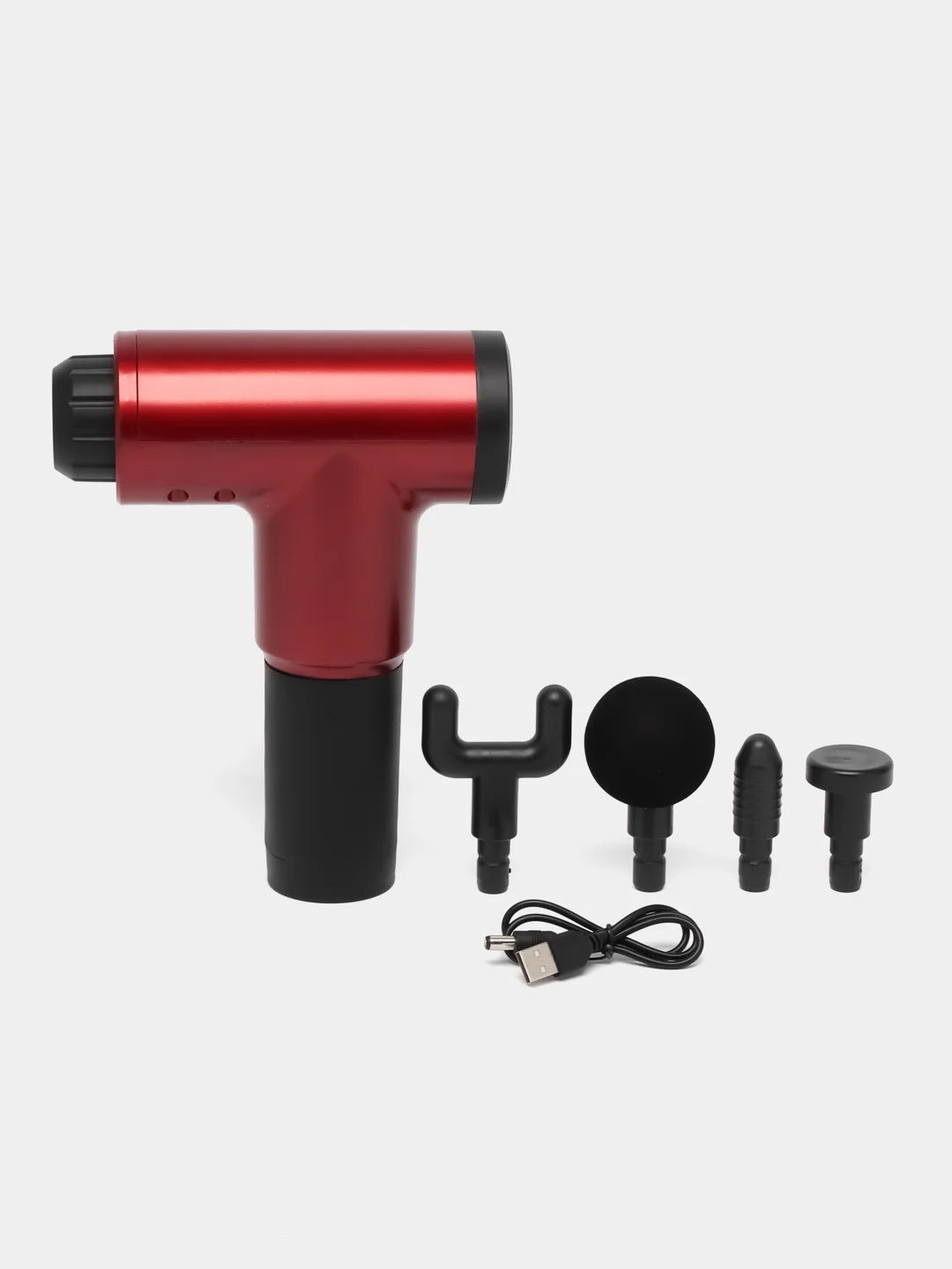 Красный массажер для тела Fascial Gun, мышечный, ударный, перкуссионный