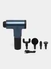 Синий массажер для тела Fascial Gun, мышечный, ударный, перкуссионный