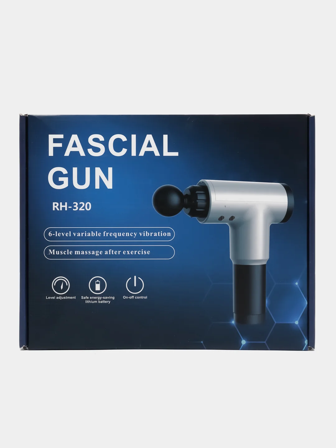 Черный массажер для тела Fascial Gun, мышечный, ударный, перкуссионный