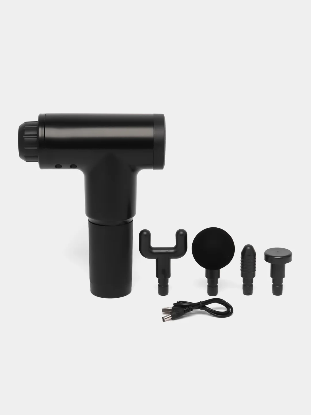 Черный массажер для тела Fascial Gun, мышечный, ударный, перкуссионный