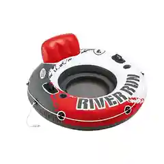 Серый надувной круг-кресло 135см "River Run 1" с ручками, до 100кг