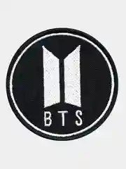 Нашивка шеврон на одежду BTS, на липучке