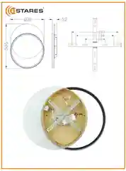 Черный управляемая потолочная люстра светодиодная с пультом Estares AMATO wood 60W круг,до 20кв.м