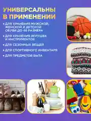 Серый органайзер для хранения вещей, кофр складной, короб, ящик, чехол