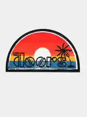 Оранжевый нашивка шеврон на одежду The Doors, на липучке