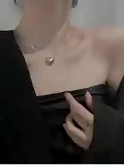 Серебряный цепочка на шею с подвеской, с кулоном сердце, ожерелье, чокер