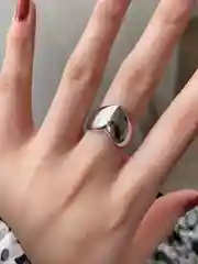 Серый кольцо сердце, бижутерия, под серебро и золото