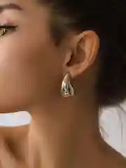 Серьги капли женские, крупные гвоздики, под серебро и золото, бижутерия
