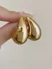 Лимонный серьги капли женские, крупные гвоздики, под серебро и золото, бижутерия