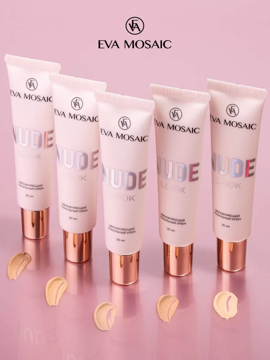 Eva mosaic Тональный крем Nude Look увлажняющий, 20 мл, 01 Слоновая кость
