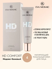 Eva Mosaic Тональный крем HD Comfort ухаживающий, 20 мл, 04 Медово-бежевый