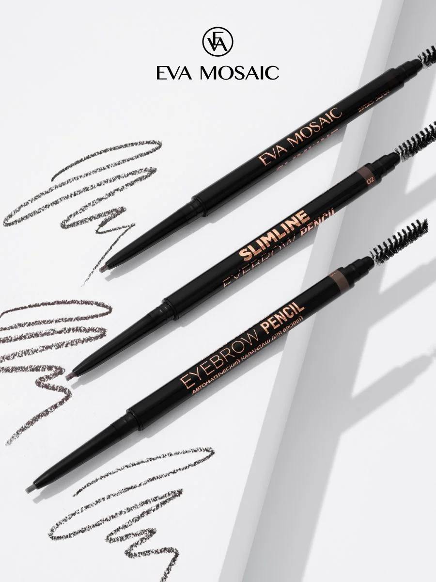 Eva mosaic Карандаш для бровей Slimline Eyebrow Pencil тон 01