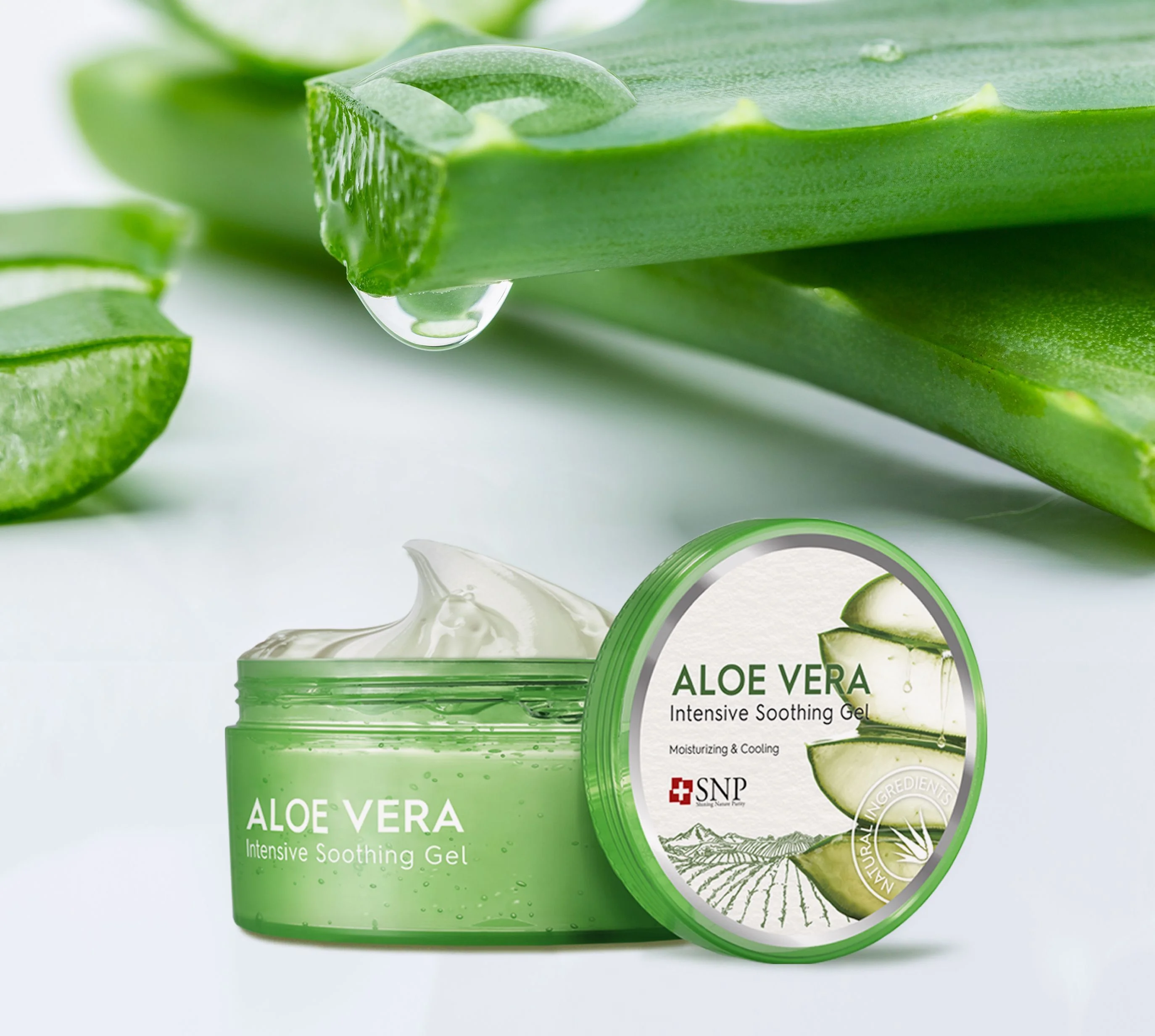 SNP Aloe Vera Gel Гель для лица и тела алоэ вера смягчающий увлажняющий освежающий, 300 г