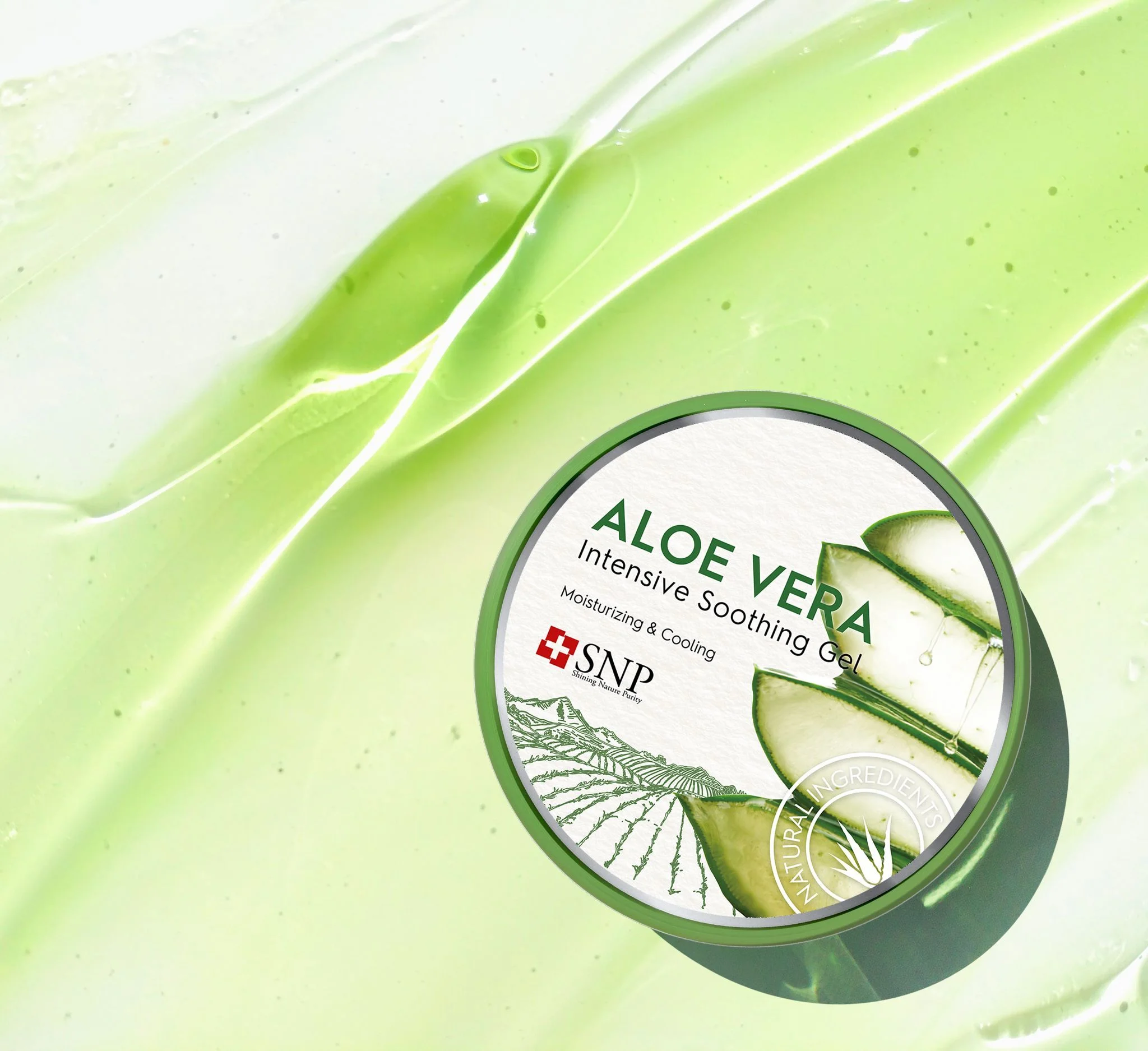 SNP Aloe Vera Gel Гель для лица и тела алоэ вера смягчающий увлажняющий освежающий, 300 г