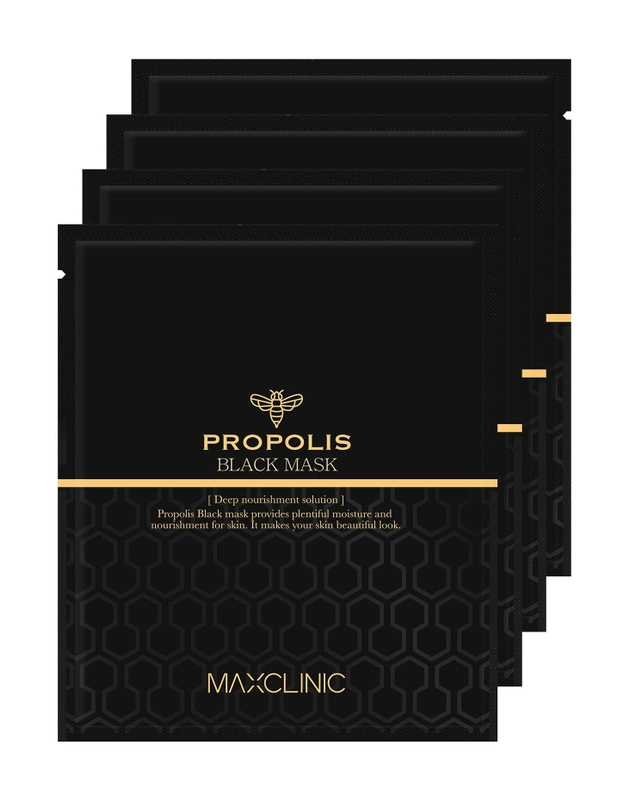 MAXCLINIC Propolis Black Mask Маска для лица черная с прополисом, 4 х20мл
