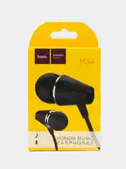 Черный наушники с микрофоном HOCO M34 3.5mm