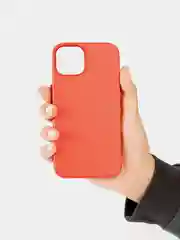Красный кожаный чехол для iPhone 14 Leather Case с MagSafe