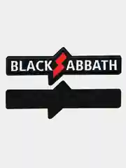 Черный нашивка шеврон на одежду Black Sabbath, на липучке