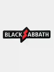 Черный нашивка шеврон на одежду Black Sabbath, на липучке
