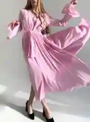Платье вечернее макси / Роскошное струящееся платье из шифона