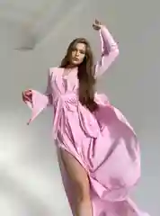 Платье вечернее макси / Роскошное струящееся платье из шифона