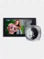Серебряный видеоглазок для входной двери с датчиком движения Ps-Link PDV9