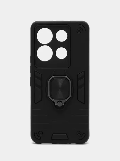 Чехол Infinix Note 30 Vip / Нот 30 Вип противоударный, с металлической подставкой кольцом