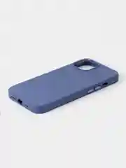 Голубой кожаный чехол для iPhone 14 Leather Case с MagSafe