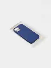 Голубой кожаный чехол для iPhone 14 Leather Case с MagSafe