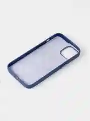 Голубой кожаный чехол для iPhone 14 Leather Case с MagSafe