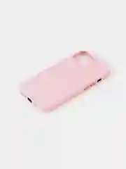 Розовый кожаный чехол для iPhone 14 Leather Case с MagSafe