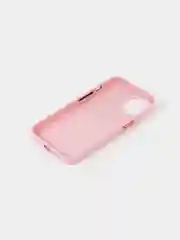 Розовый кожаный чехол для iPhone 14 Leather Case с MagSafe