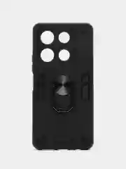 Угольный чехол Infinix Note 30 Pro противоударный, с металлической подставкой кольцом