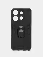 Чехол Tecno Spark Go 2023, 7 Pro, Smart 7 противоударный, металлической подставкой-кольцом