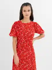 Красный платье женское, праздничное, повседневное, короткий рукав