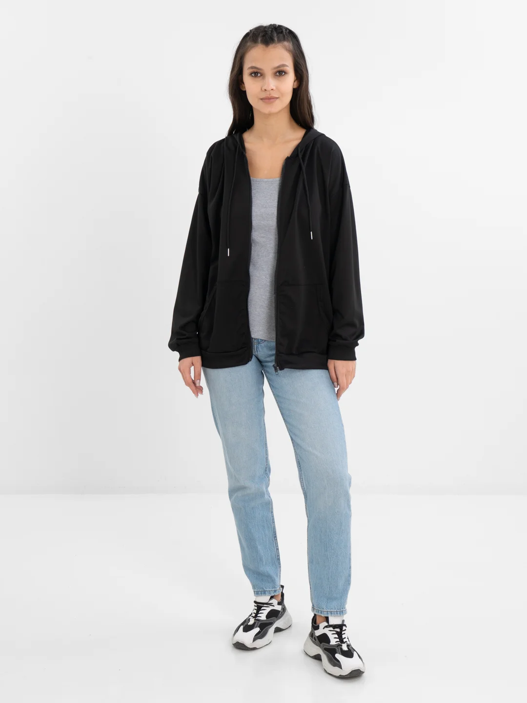 TrendD / Худи женское черное Unisex L