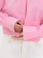 Розовый рубашка, блузка женская укороченная