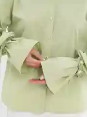 Салатовый рубашка женская базовая