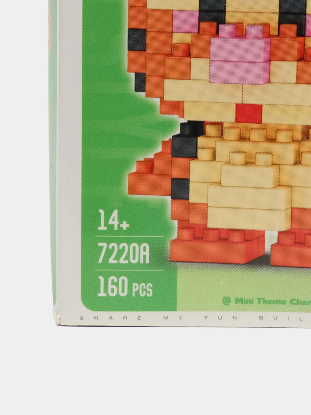 Конструктор 3D из миниблоков Тигренок, высота в готовом виде 6,5 см