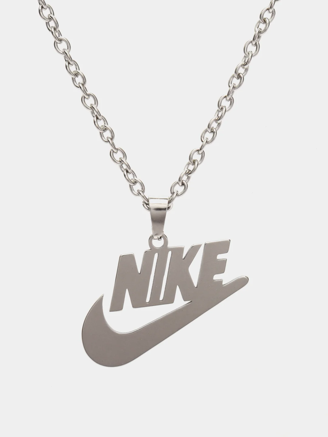 Серый металлик подвеска цепочка с логотипом "Найк", "Nike", "Vans", "Пикачу"