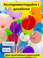 Шарики воздушные, латексные, 1-5 штук, Новый год 2025