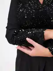 Черный комбинезон женский, большие размеры