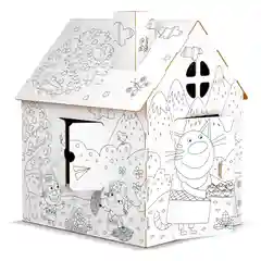 Игрушка картонная "Домик-раскраска "Три кота. Заморские гости"