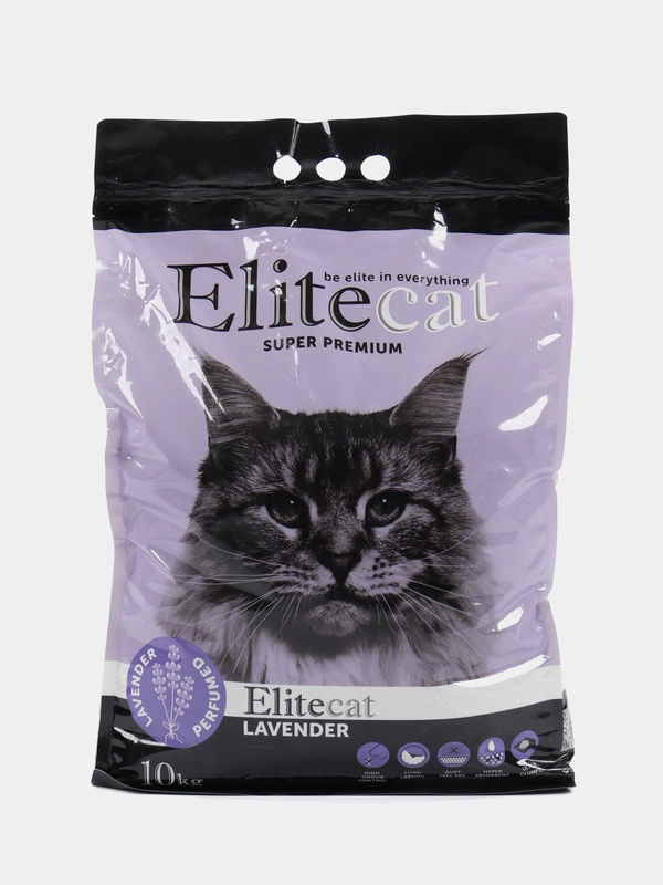 Наполнитель комкующийся с ароматом лаванды ELITECAT "Lavender", 11.4л / 10кг