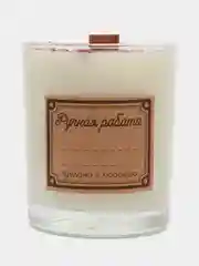 Конфетный свечи ароматические, с деревянным фитилем, ручной работы, с натуральным воском 190 мл