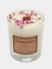 Конфетный свечи ароматические, с деревянным фитилем, ручной работы, с натуральным воском 190 мл