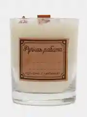 Розовый свечи ароматические, с деревянным фитилем, ручной работы, с натуральным воском 190 мл