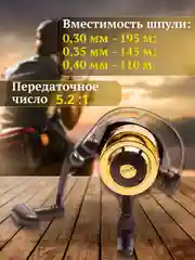Тёмно-коричневый катушка для спиннинга XS 40B, рыболовная, безынерционная, фидерная карповая