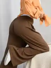 Шоколадный брюки женские