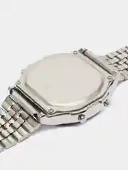 Серебряный часы электронные металлические